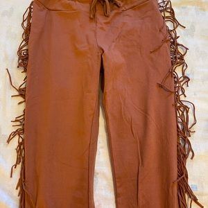 Kittenish Fringe Joggers